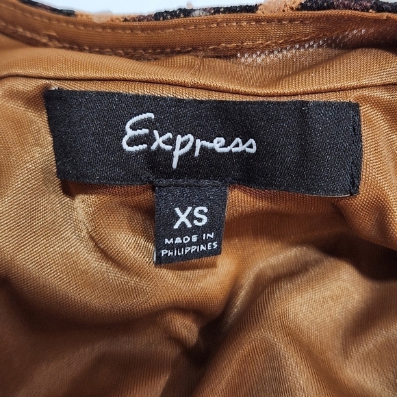 Express animal print sequin embellished dress Sz XS - Picture 8 of 9